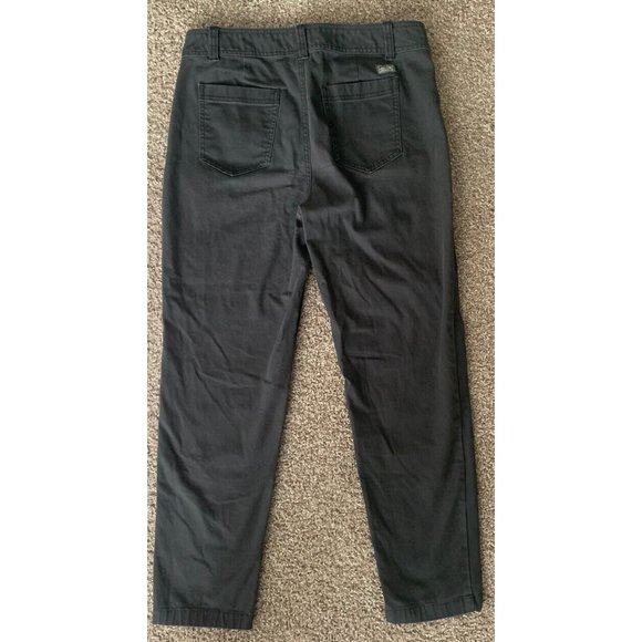 Eddie Bauer Women Sz 8 Pants Charcoal Gray Capri Straight Leg Outdoor Hiking - Picture 7 of 11